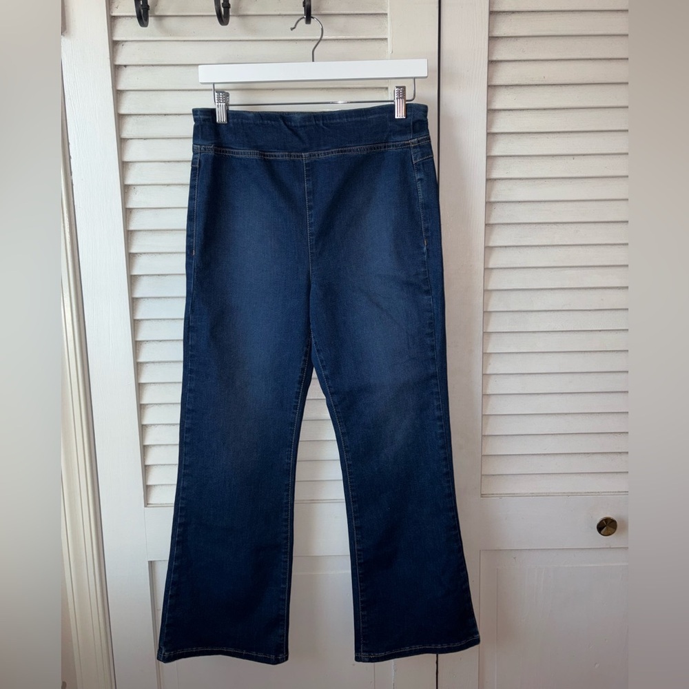 Free People We The Free In My Feelings Pull On Slim Flare Jeans M - Picture 4 of 7